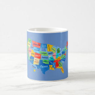 USA MAP  COFFEE MUG