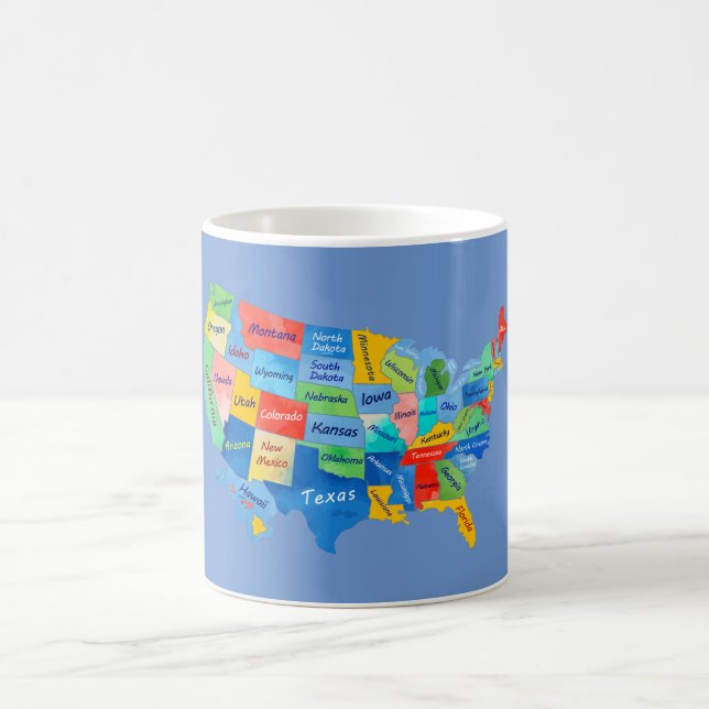 USA MAP  COFFEE MUG (Center)