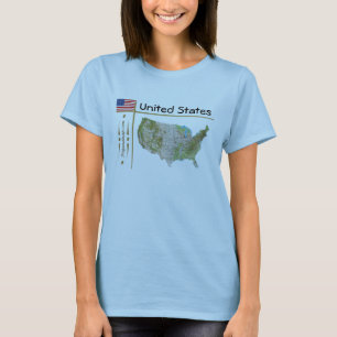 USA Map + Flag + Title T-Shirt