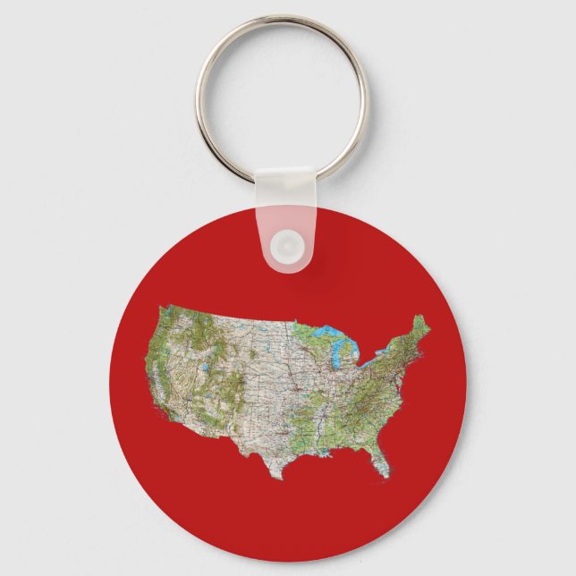 USA Map Keychain (Front)