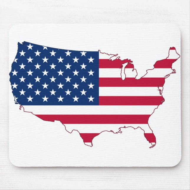 USA Map-map-usa-america-maps-united states Mouse Mat (Front)