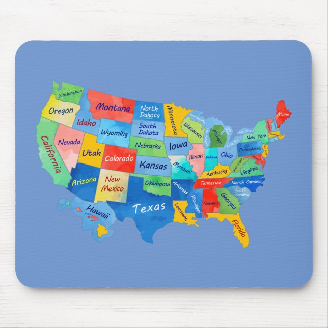 USA Map Mouse Mat (Front)
