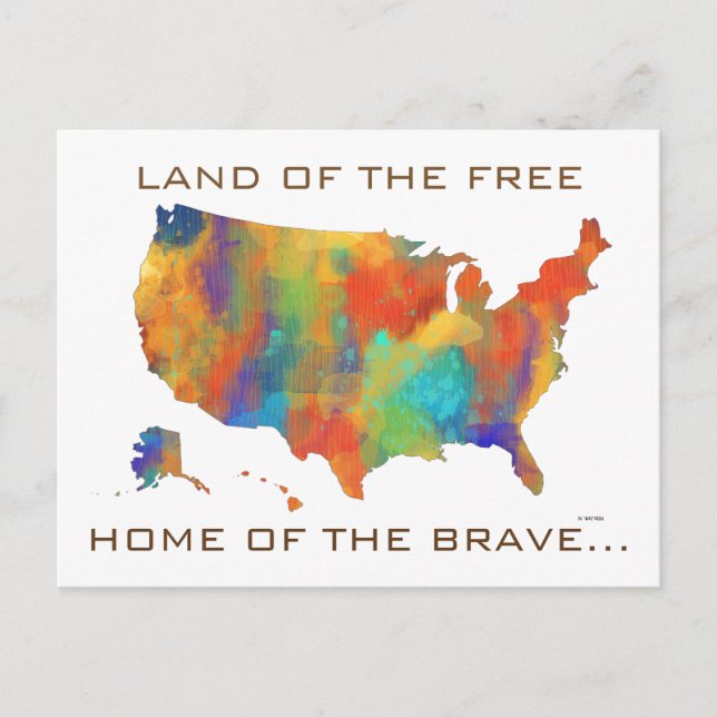 USA MAP - Postcard (Front)