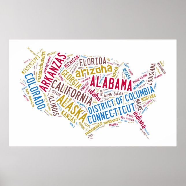 USA map Poster (Front)