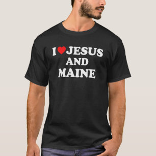 Usa Map Proud Christian  I Love Jesus And Maine T-Shirt
