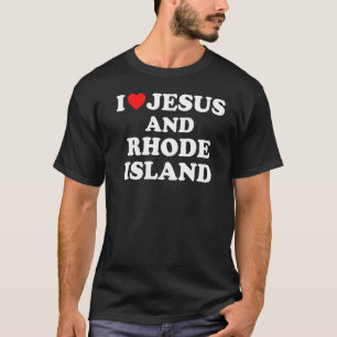 Usa Map Proud Christian  I Love Jesus And Rhode Is T-Shirt