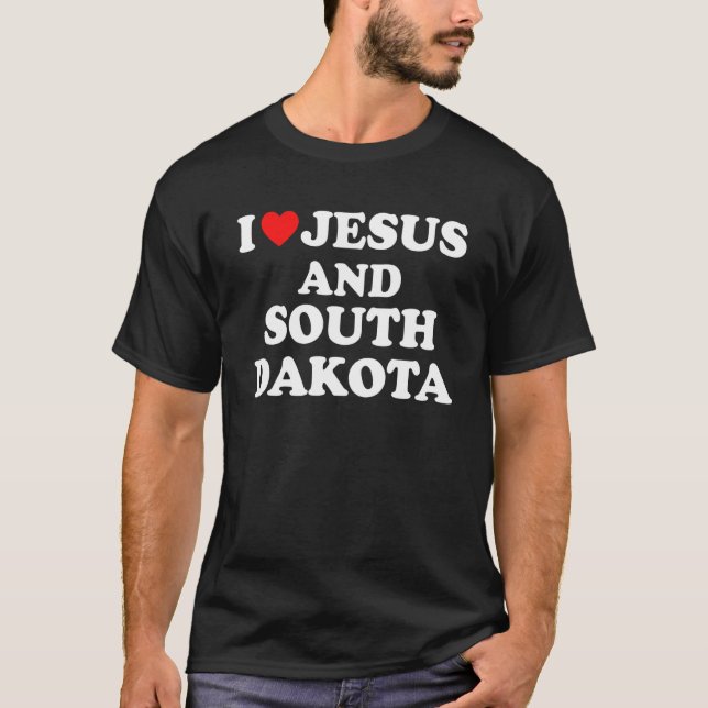 Usa Map Proud Christian  I Love Jesus And South Da T-Shirt (Front)