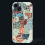 USA Map with States in Words iPhone 13 Case<br><div class="desc">© Michael Mullan / Wild Apple.  The image shows a map of the United States with the states written out in a modern way. Every state is written in such a way that it fits in the map.</div>