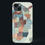 USA Map with States in Words iPhone 13 Case<br><div class="desc">© Michael Mullan / Wild Apple.  The image shows a map of the United States with the states written out in a modern way. Every state is written in such a way that it fits in the map.</div>