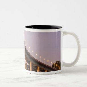 USA, Maryland, Annapolis. Severn River bidge, Two-Tone Coffee Mug