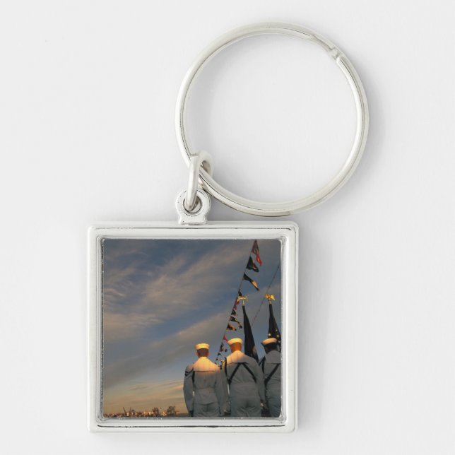 USA, Massachusettes, Boston. US Navy Colour Key Ring (Front)