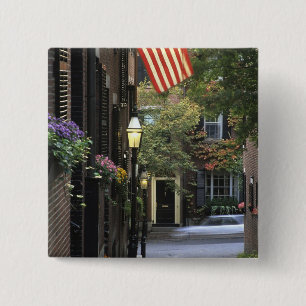 USA, Massachusetts, Boston, Beacon Hill. 15 Cm Square Badge
