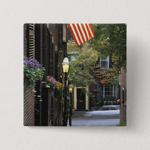 USA, Massachusetts, Boston, Beacon Hill. 15 Cm Square Badge