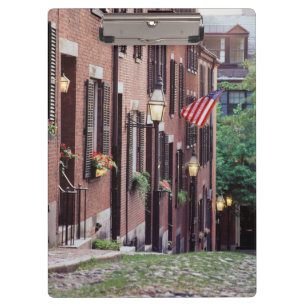 USA, Massachusetts, Boston, Houses Along Acorn Clipboard
