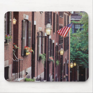 USA, Massachusetts, Boston, Houses Along Acorn Mouse Mat