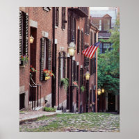 USA, Massachusetts, Boston, Houses Along Acorn