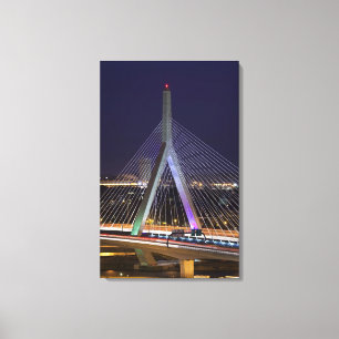 USA, Massachusetts, Boston. Leonard Zakim Canvas Print