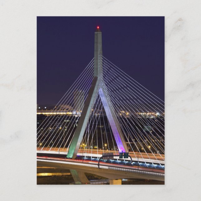 USA, Massachusetts, Boston. Leonard Zakim Postcard (Front)
