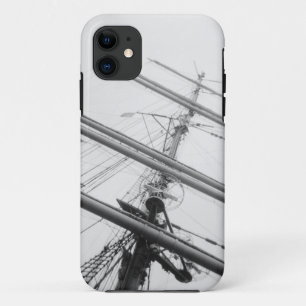 USA, Massachusetts, Boston. Masts of tall ship. iPhone 11 Case