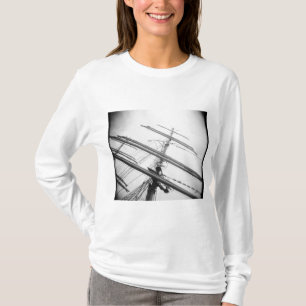 USA, Massachusetts, Boston. Masts of tall ship. T-Shirt