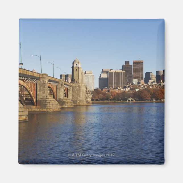 USA, Massachusetts, Boston skyline 2 Magnet (Front)