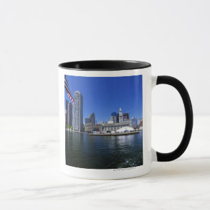 USA, Massachusetts, Boston skyline and Financial Mug