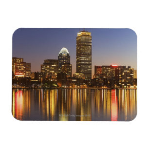 USA, Massachusetts, Boston skyline at dusk 2 Magnet