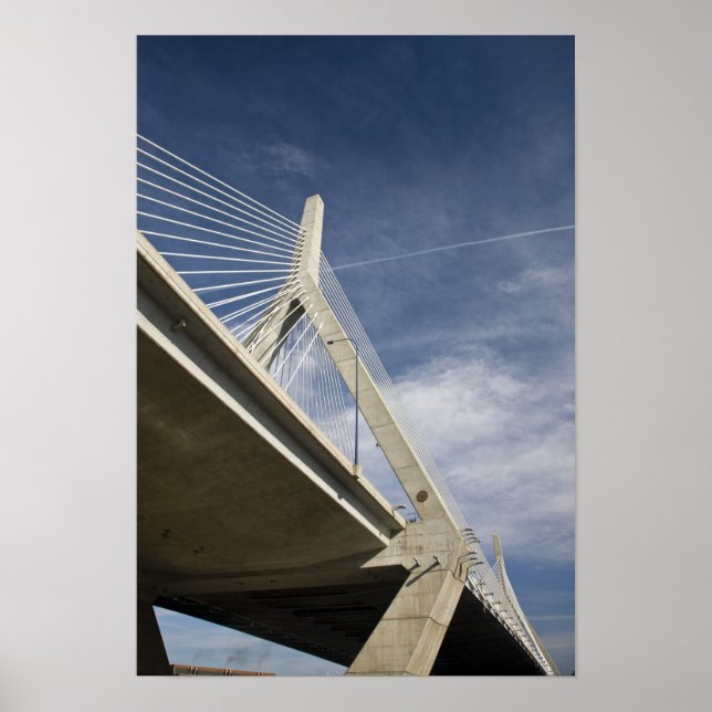 USA, Massachusetts, Boston. The Zakim Bridge. Poster (Front)