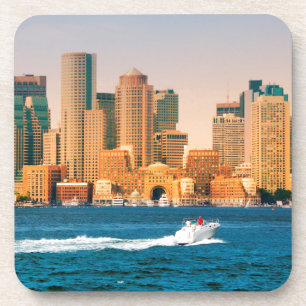 USA, Massachusetts. Boston Waterfront Panorama Coaster