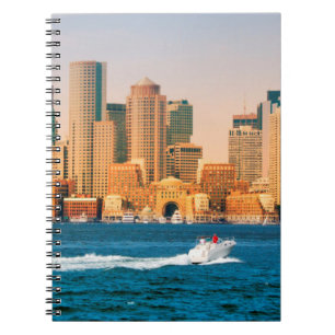 USA, Massachusetts. Boston Waterfront Panorama Notebook