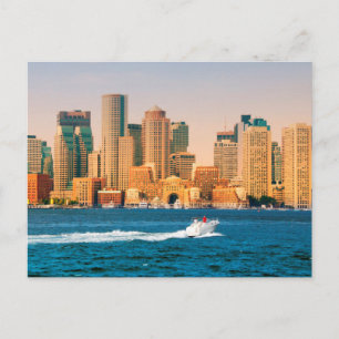 USA, Massachusetts. Boston Waterfront Panorama Postcard