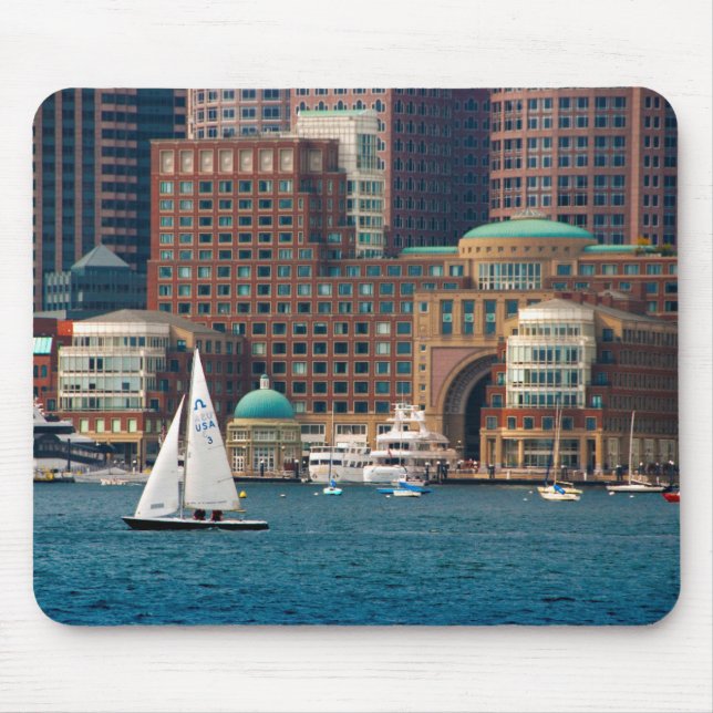 USA, Massachusetts. Boston Waterfront Skyline 2 Mouse Mat (Front)