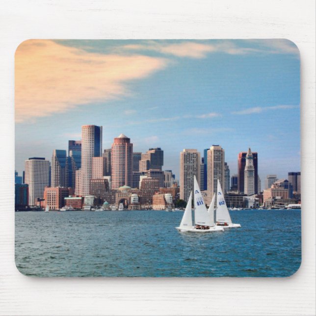 USA, Massachusetts. Boston Waterfront Skyline 3 Mouse Mat (Front)