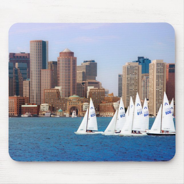 USA, Massachusetts. Boston Waterfront Skyline 4 Mouse Mat (Front)