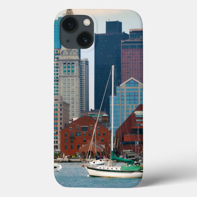 USA, Massachusetts. Boston Waterfront Skyline Case-Mate iPhone Case (Back)