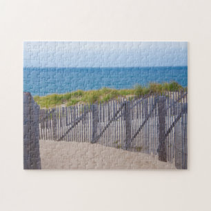 USA, Massachusetts. Dunes And Path Jigsaw Puzzle