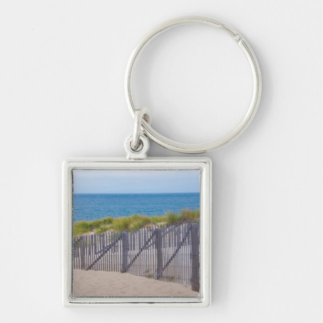 USA, Massachusetts. Dunes And Path Key Ring (Front)