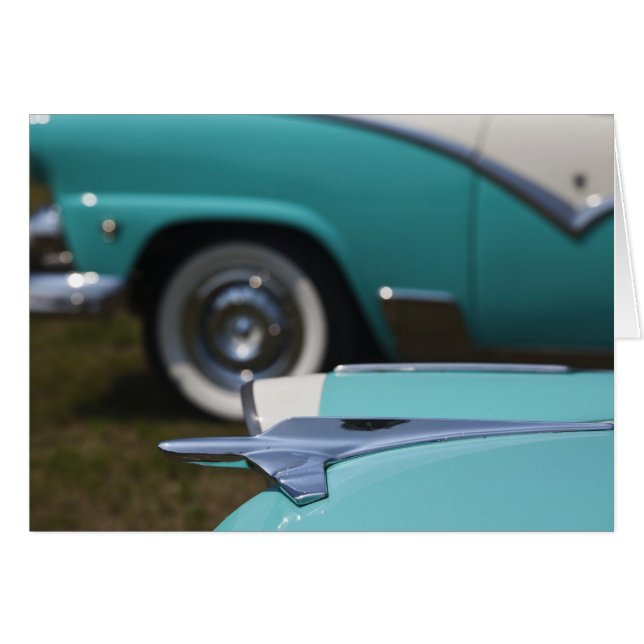 USA, Massachusetts, Gloucester. 1950s-era Ford (Front Horizontal)