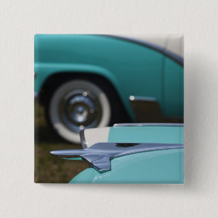 USA, Massachusetts, Gloucester. 1950s-era Ford 15 Cm Square Badge