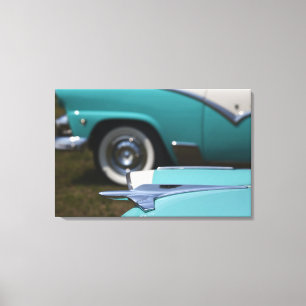 USA, Massachusetts, Gloucester. 1950s-era Ford Canvas Print