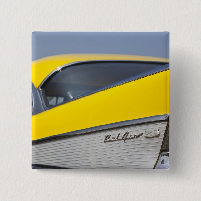 USA, Massachusetts, Gloucester. Detail of 1957 15 Cm Square Badge (Front)