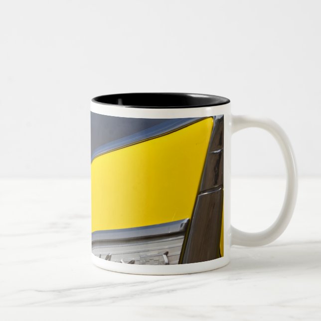 USA, Massachusetts, Gloucester. Detail of 1957 Two-Tone Coffee Mug (Right)