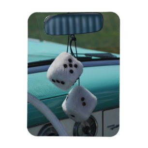 USA, Massachusetts, Gloucester. Fuzzy dice in a Magnet