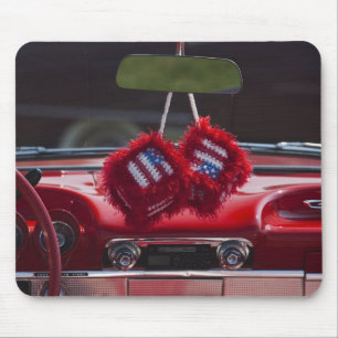USA, Massachusetts, Gloucester. Fuzzy dice with Mouse Mat