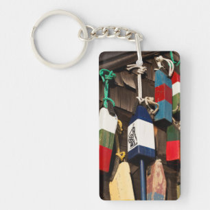 USA, Massachusetts, Gloucester, Lobster Buoys 2 Key Ring