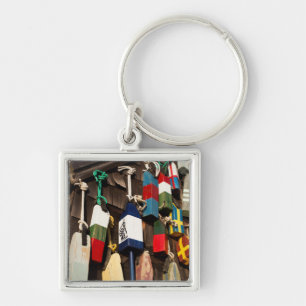 USA, Massachusetts, Gloucester, Lobster Buoys 2 Key Ring