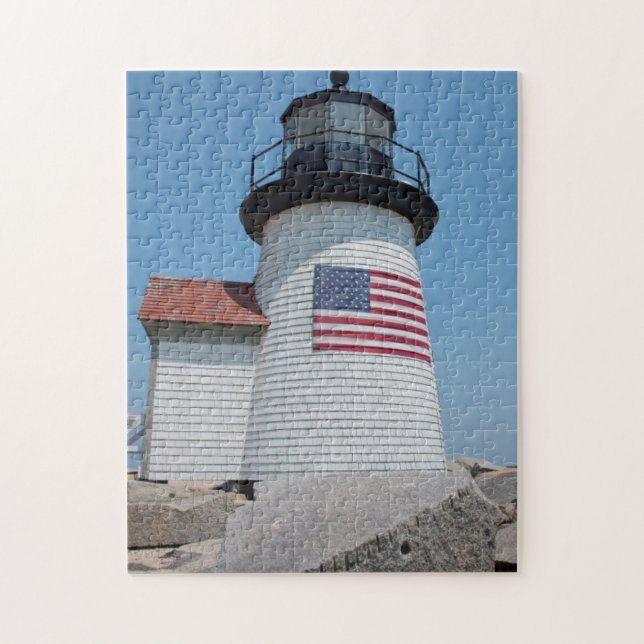 USA, Massachusetts, Nantucket. Brant Point Jigsaw Puzzle (Vertical)