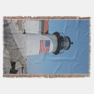 USA, Massachusetts, Nantucket. Brant Point Throw Blanket