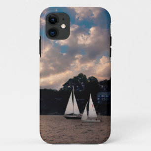 USA, Massachusetts. Sunset Sailing iPhone 11 Case