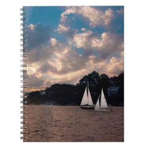 USA, Massachusetts. Sunset Sailing Notebook